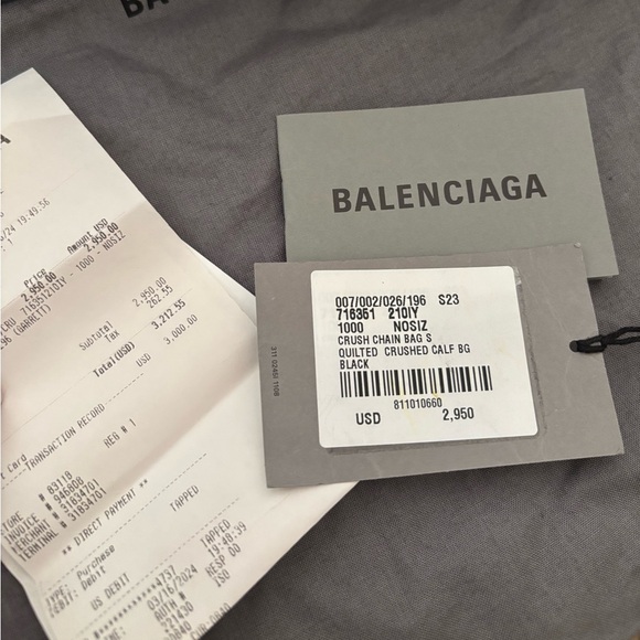 Balenciaga black quilted crushed chain bag - Picture 3 of 6